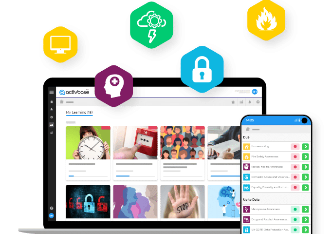 Screen of Activbase platform showing course content
